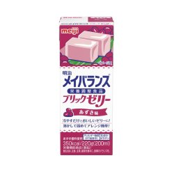 画像1: 明治メイバランスブリックゼリー あずき味 220g