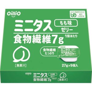 画像: ミニタス 食物繊維ゼリー もも味  27g×9個